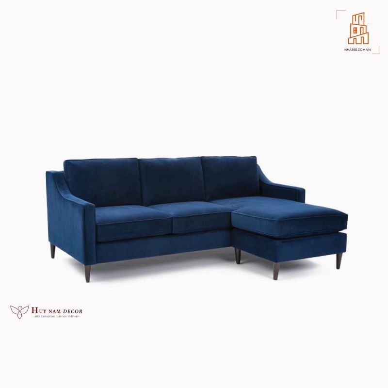 Bộ sofa góc vải nhung Paidge cao cấp có tại Shworoom Cần Thơ