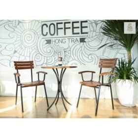 Bộ bàn ghế cà phê ngoài trời Fansipan Moon có tay Cần Thơ