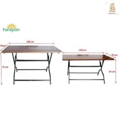 Kích thước bàn ăn 4 ghế ngoài trời Fansipan