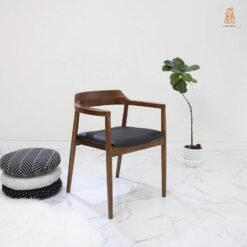 Ghế cafe đẹp gỗ tự nhiên Hiroshima tựa thấp Long An