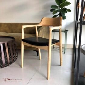 Ghế cafe đẹp gỗ tự nhiên Hiroshima tựa cao Cần Thơ
