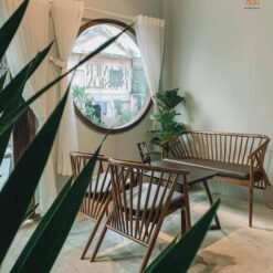 Ghế băng cafe 24 nan giá xưởng Long An