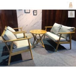 Bộ sopha cafe gỗ tự nhiên Cigar giá tận gốc Hậu Giang