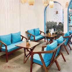 Bộ sofa cafe katakana gỗ tự nhiên giá tại xưởng Cần Thơ