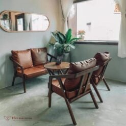 Bộ sofa cafe katakana gỗ tự nhiên giá tại xưởng Quận 2