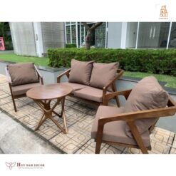 Bộ sofa cafe katakana gỗ tự nhiên giá tại xưởng Quận 1