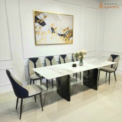 BÀN ĂN THÔNG MINH CHÂN ĐÔI, 6 GHẾ SPOT CẢI - Ảnh 4