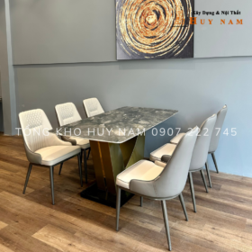 BỘ BÀN ĂN CHÂN V CAO CẤP, 6 GHẾ NEWLIAM - Ảnh 5