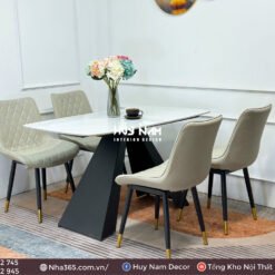 BỘ BÀN ĂN NHẬP KHẨU 4 GHẾ LOFT TRÁM