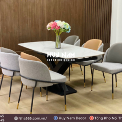 BÀN ĂN THÔNG MINH XOAY 180 ĐỘ, 6 GHẾ MINOTTI