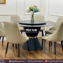 BÀN ĂN TRÒN MÂM XOAY, 6 GHẾ SHERATON