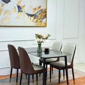 BỘ BÀN ĂN NHẬP KHẨU 4 GHẾ MONET KHÔNG TAY - Ảnh 3