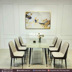 BỘ BÀN ĂN NHẬP KHẨU 6 GHẾ MONET KHÔNG TAY - Ảnh 4