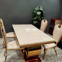 BÀN ĂN MEC PVD, 4 GHẾ QUEENS