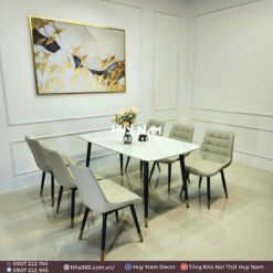 BỘ BÀN ĂN NHẬP KHẨU 6 GHẾ LOFT CARO