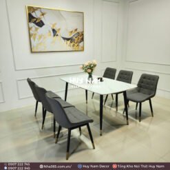 BỘ BÀN ĂN NHẬP KHẨU 6 GHẾ LOFT CARO - Ảnh 3
