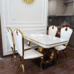 BÀN ĂN DOUBLE O PVD, 4 GHẾ QUEENS