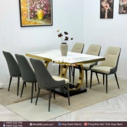 BÀN ĂN DOUBLE O PVD, 6 GHẾ NEWLIAM - Ảnh 2