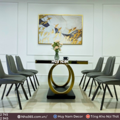 BÀN ĂN DOUBLE 0 PVD, 6 GHẾ VILLA