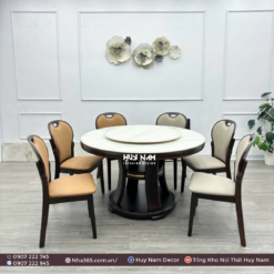 BỘ BÀN ĂN TRÒN TÂN CỔ ĐIỂN NHẬP KHẨU TD02