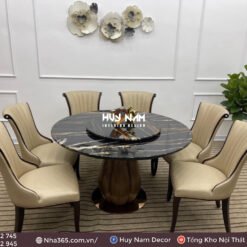 BỘ BÀN ĂN TRÒN TÂN CỔ ĐIỂN NHẬP KHẨU TD04