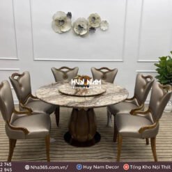 BỘ BÀN ĂN TRÒN TÂN CỔ ĐIỂN NHẬP KHẨU TD05