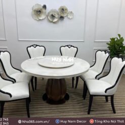BỘ BÀN ĂN TRÒN TÂN CỔ ĐIỂN NHẬP KHẨU TD06