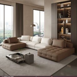 SOFA GÓC MINOTTI 3 DA CHỐNG CÀO, TẨY MỰC 3M7X2M5