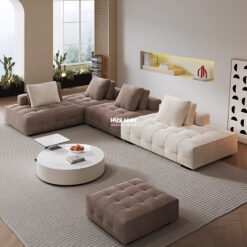 SOFA GÓC MINOTTI 4 DA CHỐNG CÀO, TẨY MỰC 3M3X1M7