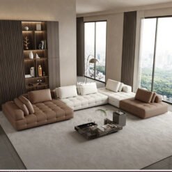 Alternative view of SOFA GÓC MINOTTI 3 DA CHỐNG CÀO, TẨY MỰC 3M7X2M5