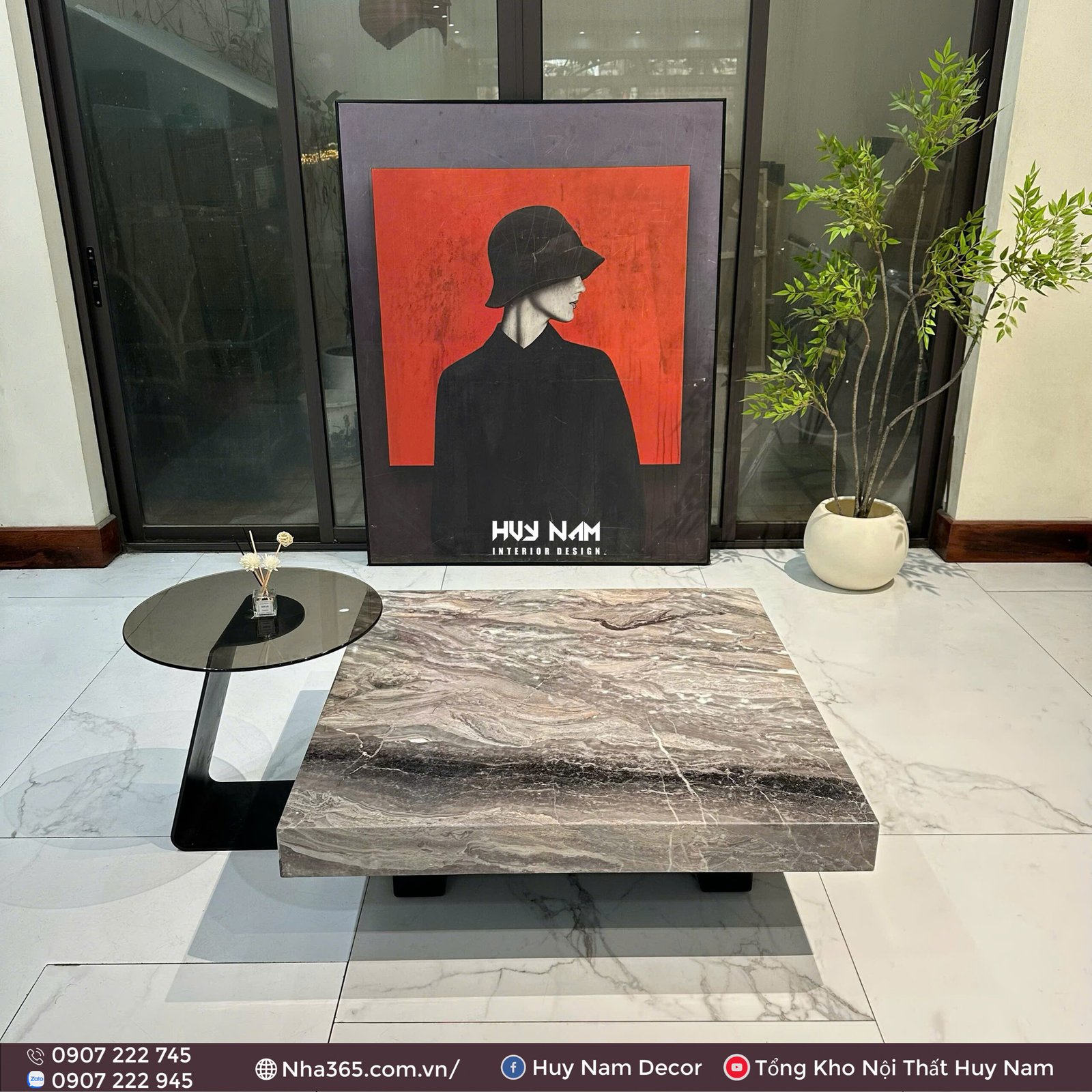 Bàn trà vuông cao cấp