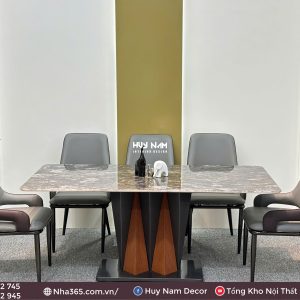 BÀN ĂN ĐÁ TINH THỂ, CHÂN CABON, 6 GHẾ C118 BÀN ĂN ĐÁ TINH THỂ, CHÂN CABON, 6 GHẾ C118