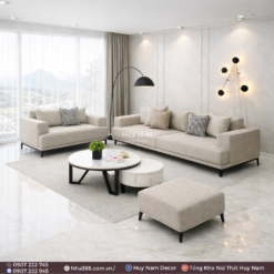 sofa sf2050 màu kem phòng khách hiện đại