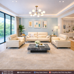 Sofa Hiện Đại SF-2054L Cao Cấp | Sofa Da Nappa Chống Cào, Xoá Mực - Ảnh 3