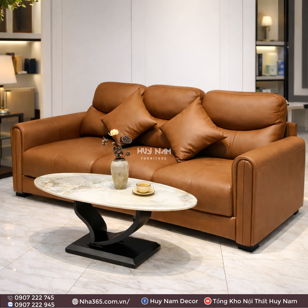 Sofa Hiện Đại SF-2061 Cao Cấp | Sofa Da Nappa Chống Cào, Xoá Mực