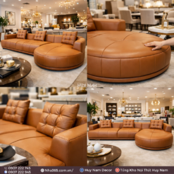Sofa Hiện Đại SF-2068 Cao Cấp | Sofa Da Nappa Chống Cào, Xoá Mực - Ảnh 4