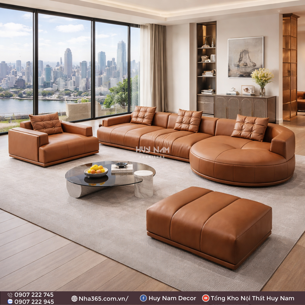 Sofa Hiện Đại SF-2068 Cao Cấp | Sofa Da Nappa Chống Cào, Xoá Mực Sofa Hiện Đại SF-2068 Cao Cấp | Sofa Da Nappa Chống Cào, Xoá Mực