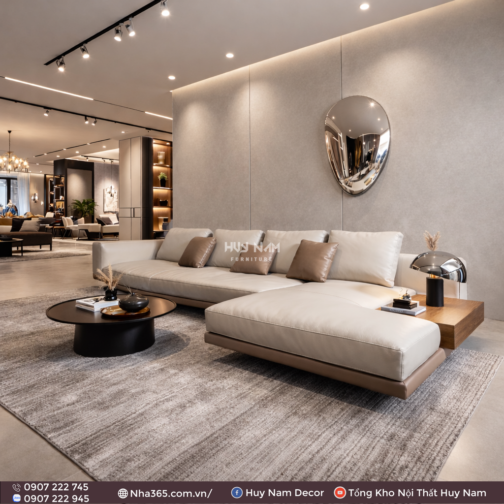 Sofa Hiện Đại SF-2070 Cao Cấp | Sofa Da Nappa Chống Cào, Xoá Mực Sofa Hiện Đại SF-2070 Cao Cấp | Sofa Da Nappa Chống Cào, Xoá Mực