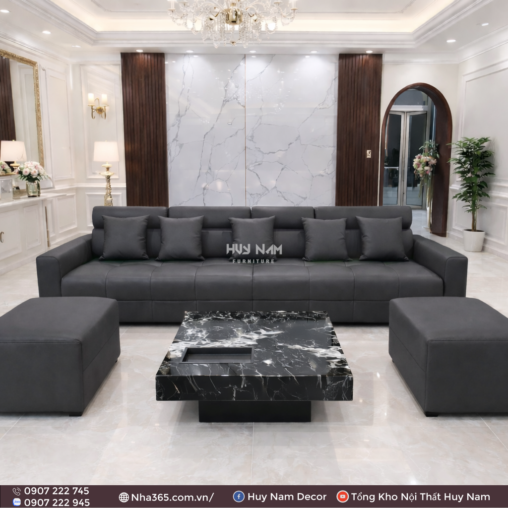 Sofa Hiện Đại SF-2072 Cao Cấp | Sofa Da Nappa Chống Cào, Xoá Mực