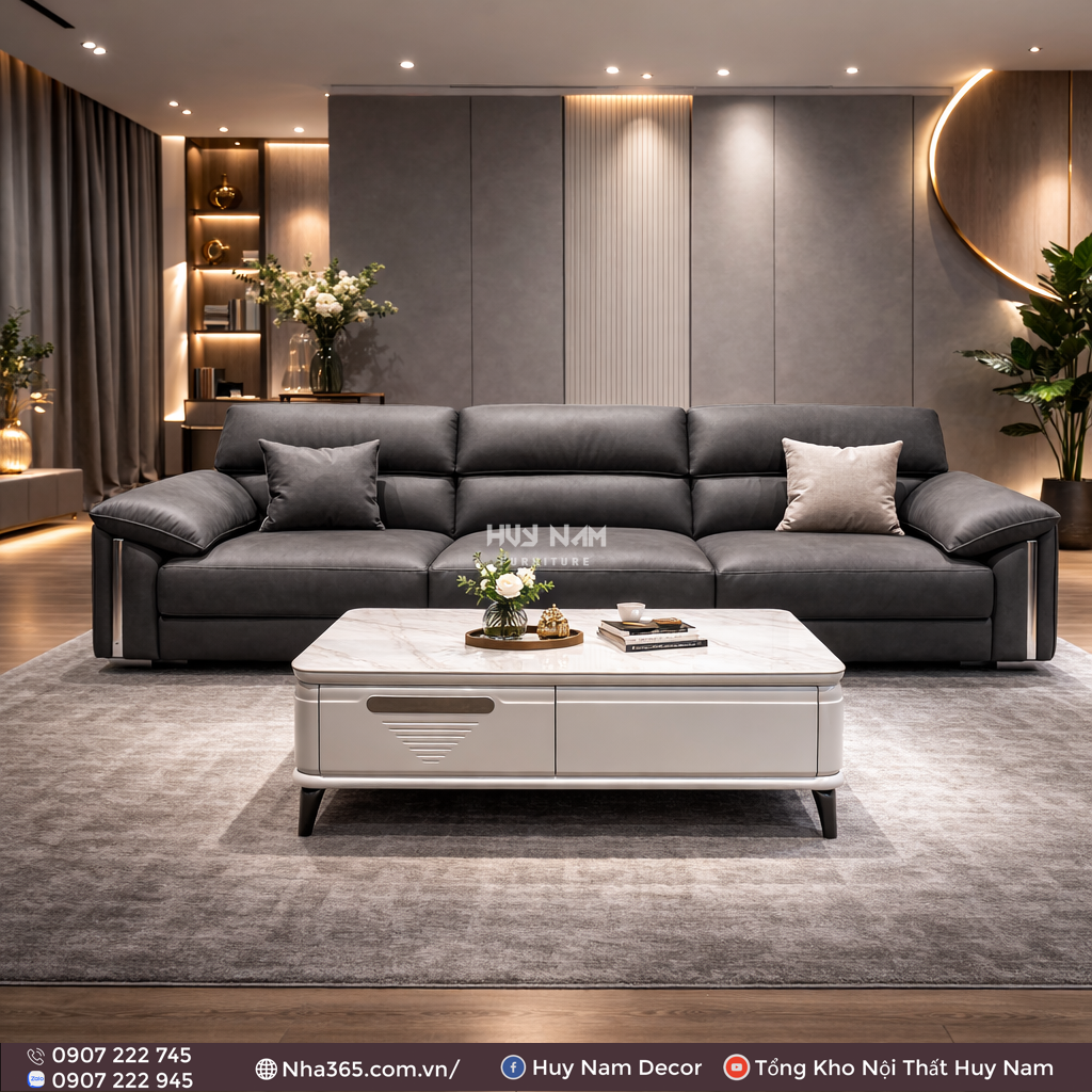 Sofa Hiện Đại SF-2079 Cao Cấp | Sofa Da Nappa Chống Cào, Xoá Mực Sofa Hiện Đại SF-2079 Cao Cấp | Sofa Da Nappa Chống Cào, Xoá Mực