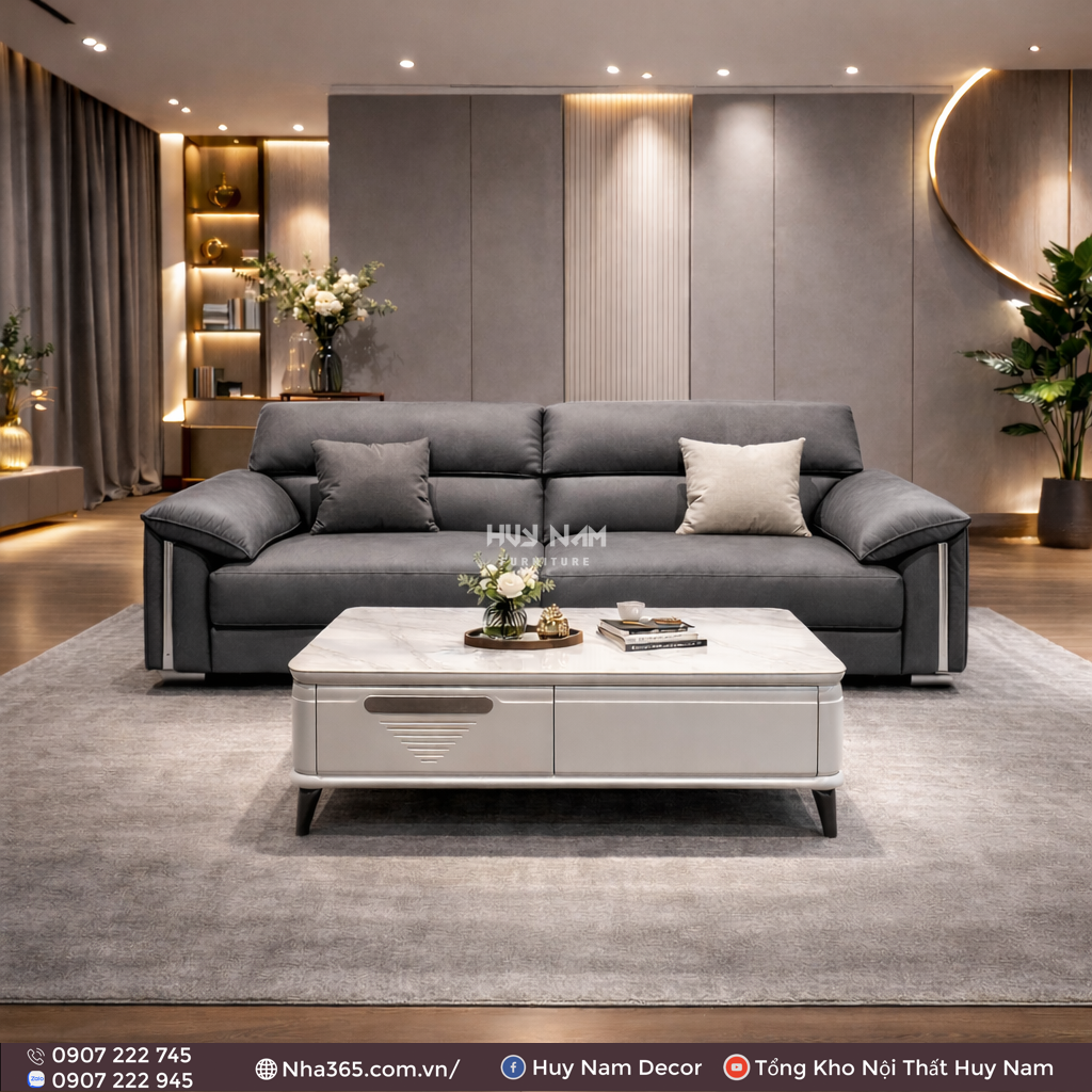 Sofa Hiện Đại SF-2079 Cao Cấp | Sofa Da Nappa Chống Cào, Xoá Mực Sofa Hiện Đại SF-2079 Cao Cấp | Sofa Da Nappa Chống Cào, Xoá Mực