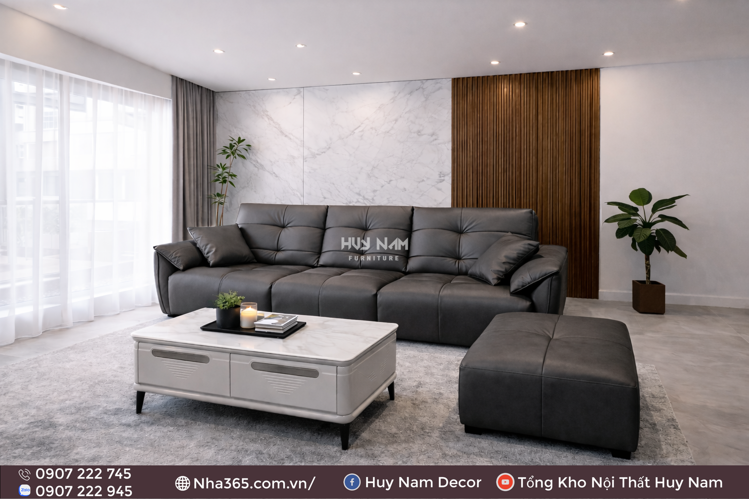 Sofa Hiện Đại SF-2083 Cao Cấp | Sofa Da Nappa Chống Cào, Xoá Mực Sofa Hiện Đại SF-2083 Cao Cấp | Sofa Da Nappa Chống Cào, Xoá Mực