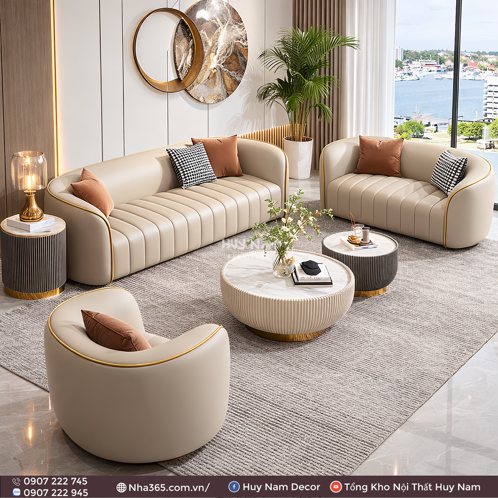 Sofa Hiện Đại SF-2090 | Sofa Da PU Chống Cào