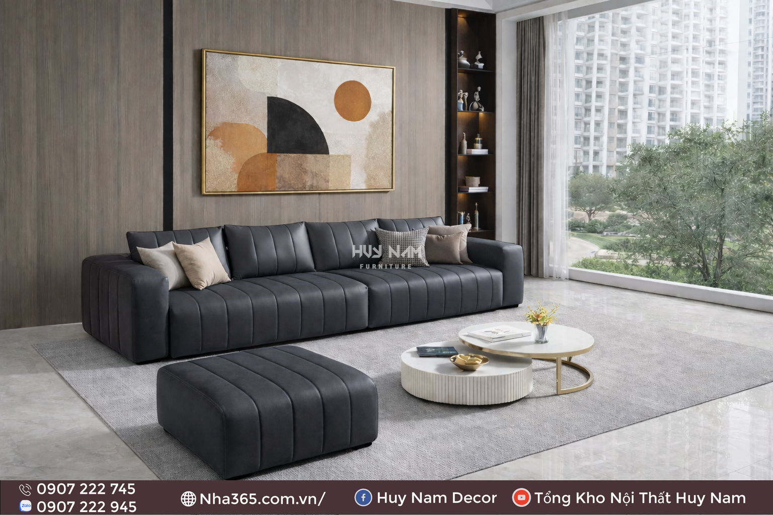 Sofa Hiện Đại SF-2095 Cao Cấp | Sofa Da Nappa Chống Cào, Xoá Mực Sofa Hiện Đại SF-2095 Cao Cấp | Sofa Da Nappa Chống Cào, Xoá Mực