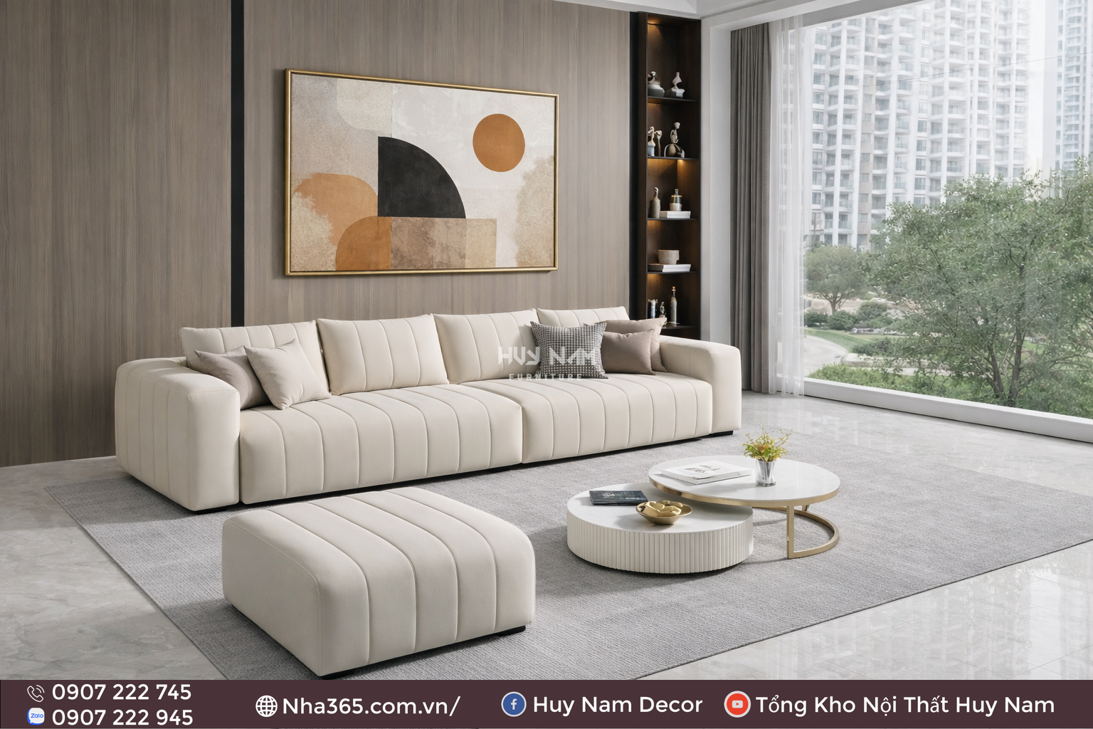 Sofa Hiện Đại SF-2096 | Sofa Da PU Chống Cào