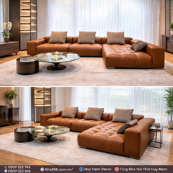Sofa Hiện Đại SF-2104 Cao Cấp | Sofa Da Nappa Chống Cào, Xoá Mực - Ảnh 3