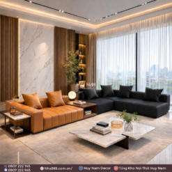 Sofa Hiện Đại SF-2105 Cao Cấp | Sofa Da Nappa Chống Cào, Xoá Mực - Ảnh 2