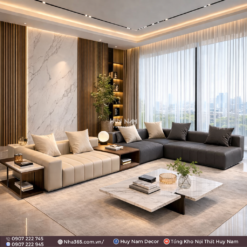 Sofa Hiện Đại SF-2105 Cao Cấp | Sofa Da Nappa Chống Cào, Xoá Mực - Ảnh 3