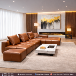 Sofa Hiện Đại SF-2107 Cao Cấp | Sofa Da Nappa Chống Cào, Xoá Mực - Ảnh 3