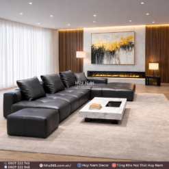 Sofa Hiện Đại SF-2107 Cao Cấp | Sofa Da Nappa Chống Cào, Xoá Mực - Ảnh 4